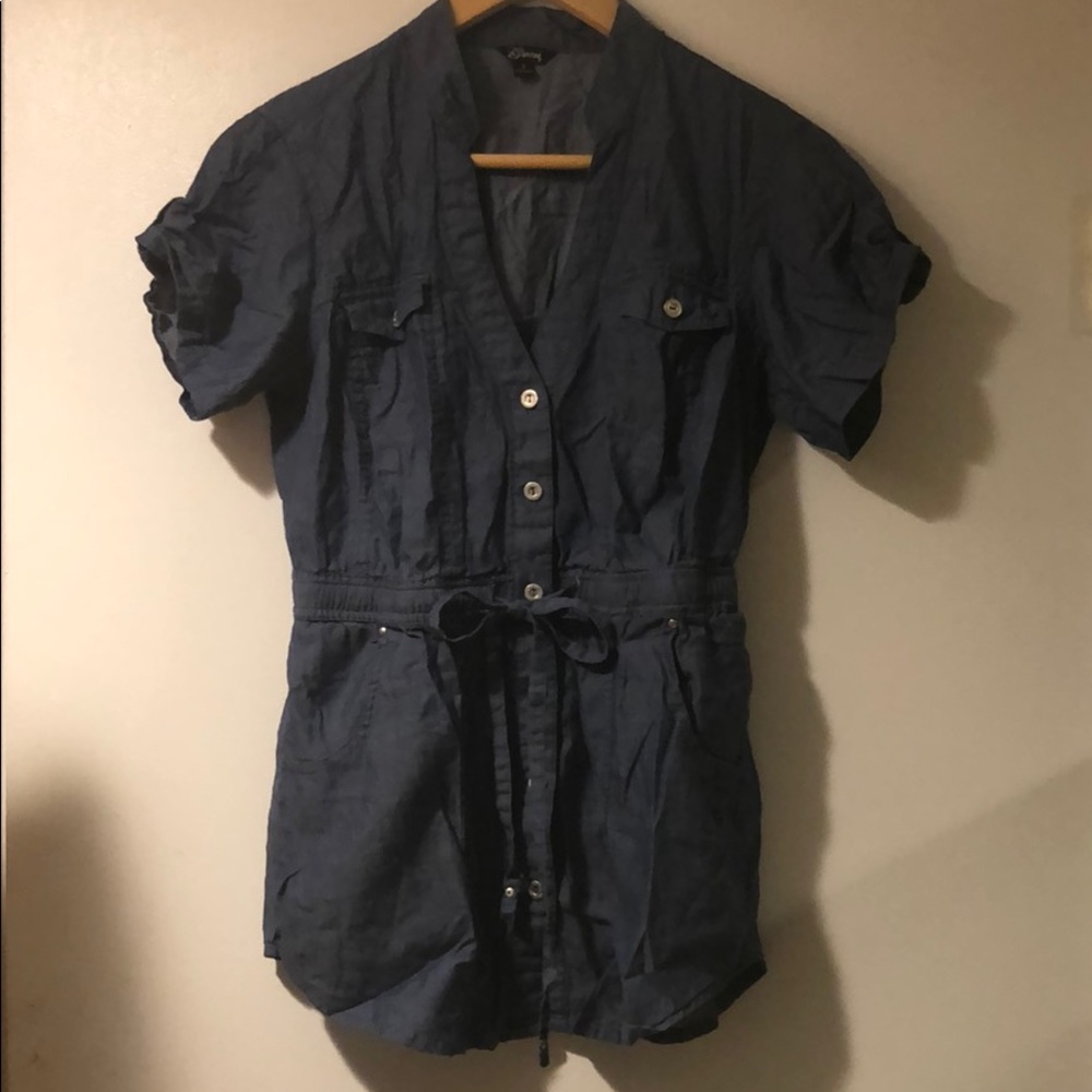 Guess Denim Blouse Worn SZ S